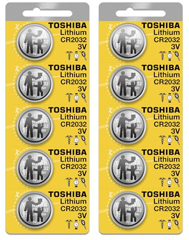 Toshiba CR2032 3 Volt Lithium Coin Battery (10 pcs)