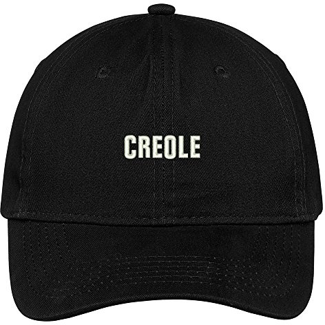 Trendy Apparel Shop Creole Embroidered Brushed Cotton Adjustable Cap Dad Hat - Black