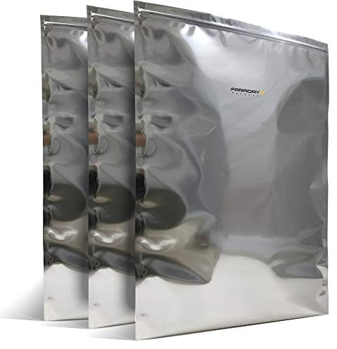 Faraday Defense 3pc Kit NEST-Z Faraday Bag EMP/Solar-Flare Prepper Ultra Thick - Military Grade Design, Superior Shielding Performance, Radios - Hard Drives - Tablets - Laptops - Solar Made in USA
