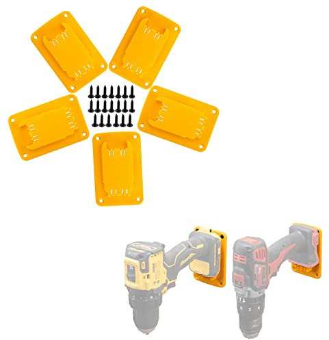 Werkzeughalter für Dewalt 20 V, 12 V Bohrer, auch passend für Milwaukee M18 Werkzeughalter, Aufhänger (5 Stück, gelb)…