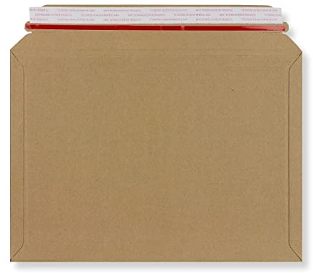 Cardboard Envelopes/Capacity Book Mailers 234 mm x 334 mm (A4) 400gsm - by Greener Route - Peel and Seal, Rip and Strip Open - Rigid Card Pocket for Royal Mail Large Letter Posting (25)