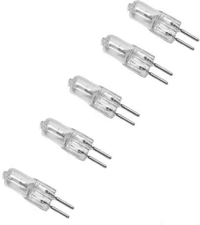 UGEFKMQ Confezione Da 5 Lampadine Alogene G6.35 24V 75W Lampada A Bassa Tensione Gy6.35 Lampadina Alogena GY6.35 base a doppio ago Bianco Caldo Dimmerabile,75 W