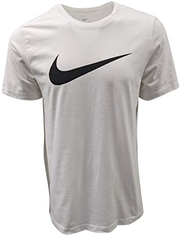 Nike Dri-Fit T-shirt d'entraînement pour homme, Blanc (logo noir), Taille XL