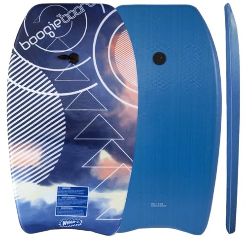 Wham-O 33 Body Board for Beach, Lightweight Bodyboards with EPS Core, Fiber Clad Bodyboard with Wrist Leash for Kids Teens Adults(2 Pack)