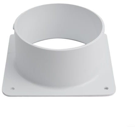 Flangia del connettore del condotto, materiale plastico, ampia compatibilità, design portatile, piastra da parete per tubo dritto in plastica per riscaldamento raffreddamento ventilazione (100 mm)
