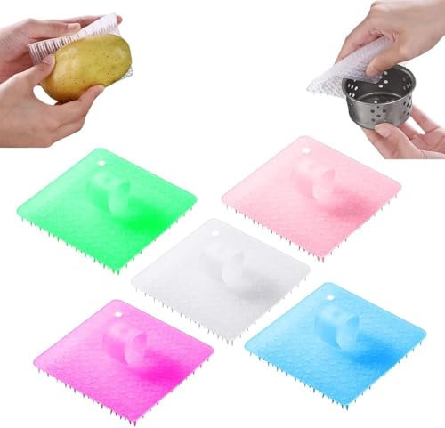 5 cepillos de limpieza de verduras, cepillo flexible mejorado para alimentos, multiuso, para frutas y verduras, patatas, hongos, zanahorias, cepillo de cocina