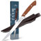 TAN REN Filetiermesser Fisch 23cm, Edelstahl Filetiermesser Scharf Fisch, Fischerei Fischmesser mit Scheide zum Filetieren und Reinigen, Full Tang Fisch Filetiermesser mit Holzgriff
