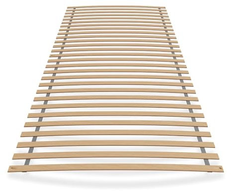 Sleepneo Rollrost 140x200, 28 Latten, Blauer Engel Zertifiziert, fertig montiert und gerollt, Traglast 130kg, Ergonomischer Lattenrost 140 x 200 cm aus Buchenholz