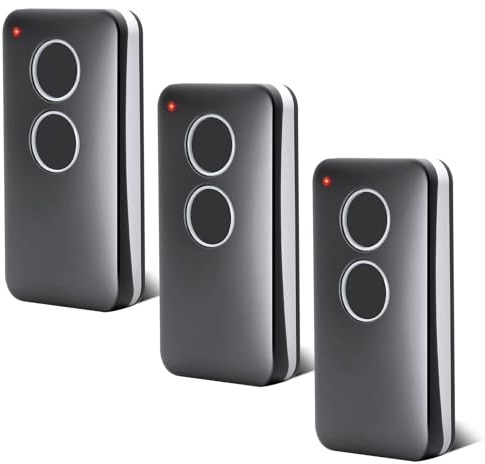 Wvoillty 433,92 MHz, telecomando per porta del garage, 2 canali, compatibile con PHOX 2, PHOX4, TRC4, TSC4, Phoenix 2, Phoenix 4, Rolling Code, 3 pezzi