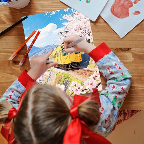 Reseakvarellset 12 färger bärbart nybörjarblock med penna | Målarset för Vuxna För nybörjare, bil, högskola, , skrivbord, , mural, utomhus, keramik, skola, skiss, studio, resa