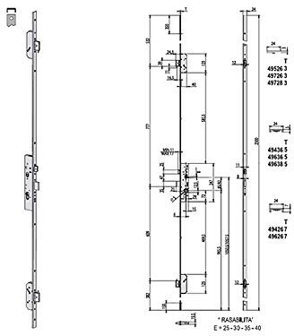 Cisa 1.49426.25.0 - C. metalica multitop pro f.u.n. 24x7 e=25 de=85 sin cilindro
