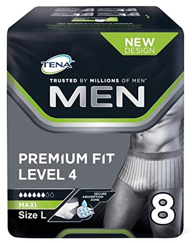Tena Men Premium Pants Large, Pack of 8( L/XL)