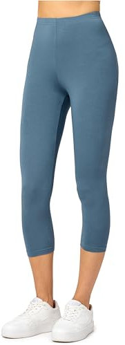 Merry Style Damen Leggings 3/4 Capri Leggings aus Viskose MS10-144 (Jeans, L)