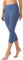 Merry Style Damen Leggings 3/4 Capri Leggings aus Viskose MS10-144 (Jeans, L)