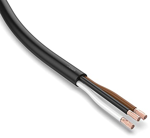 AUPROTEC KFZ Kabel 3x1,0 mm² 5m rund FLRYY I Rundkabel Fahrzeugkabel/Fahrzeugleitung Verschiedene Anwendungen I 3 poliges Kabel für Anhänger geeignet