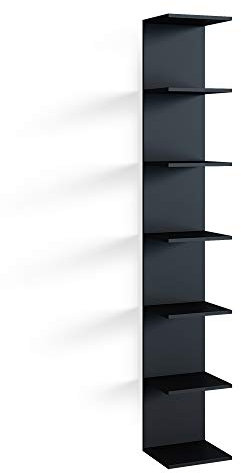 Vicco Wandregal Paolo, Schwarz, 30 x 190 cm