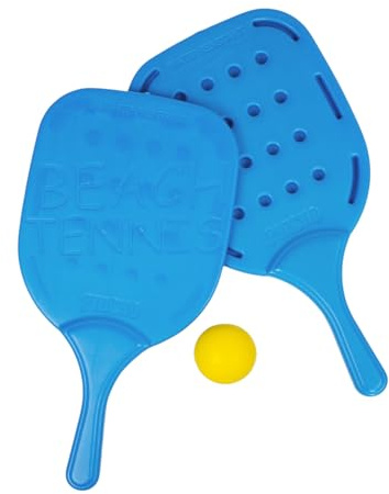 Palas de Playa Impermeables, Juego de Palas Ligeras y Resistentes al Agua y Arena, Set de 2 Palas con Pelota para Jugar en la Playa, Piscina o Camping, Diversión para Niños y Adultos