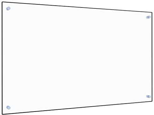 vidaXL Küchenrückwand Hitzebeständig Kratzfest Küche Dekor Wandpaneel System Fliesen Spritzschutz Transparent 100x60cm Gehärtetes Glas