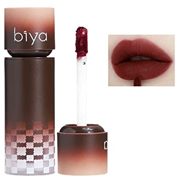 Velvety Rich Tinted Lipstick,High Pigment Matte Cream Lip Tint Mud Waterproof Moisturizing Formula,Lightweight Soft Long Lasting (Brown Red)(4ml)