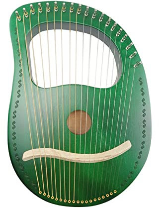 Leier Harfe, Lyre Harfe, 19 für Erwachsene, kleine Harfe, Metall-Harfe, Saiteninstrumente, Mahagoni-Musikinstrumente, Lyra-Harfe, mit Stimmschlüssel, Plektrum, Saiten, für Erwachsene/Kinder/Anfänger (