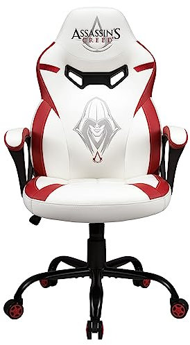 Subsonic Sedia da gaming Assassin's Creed / Poltrona da ufficio ergonomica bianco con licenza ufficiale