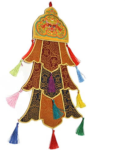 Günstige Luftschlangen,Gartenfahne, Tibetische Gebetsfahnen, hängende Ornamente, buddhistische Dekoration for Wohnzimmer, glückverheißende und viel Glück bringende Dekorationsgeschenke, A (Farbe: A)