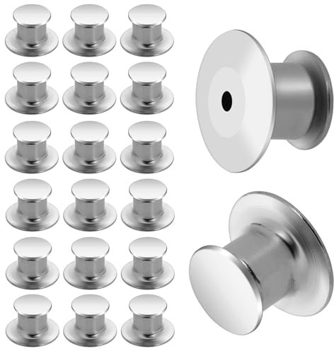20 Stück Verschlüsse Pin Clips Silber Anstecknadel Pins Anstecker Sicherungsstift Halterungen Metall-Pin-Schlösser Ersatz Stecknadeln für DIY Schmuckherstellung Broschen Namensschilder