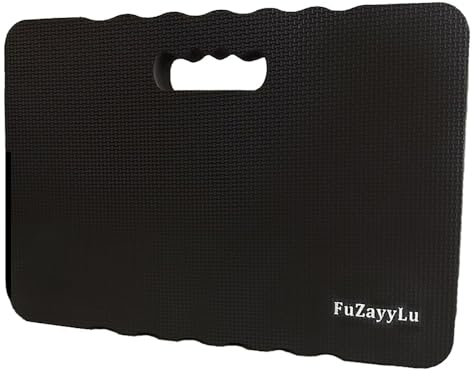 Kniepolster für Die Gartenarbeit, Extra Dicker Gartenkniebock, Weiches Schaumstoffpolster für Die Gartenarbeit, Kniepolstermatte für Übungen, Yoga, Arbeit, Gartengeschenke, Schwarz, 43 x 28 x 4,2 cm