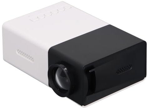 Mini Projecteur 1080P, Mini Projecteur Portable de Poche, Vidéoprojecteur LED HD 1080P avec USB AV, pour Cadeaux, Dessins Animés, Films, Télévision, Camping (Prise UE)