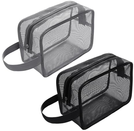 Borsa Da Toilette In Rete Da 2 Pezzi, Borsa Da Doccia, Borsa Da Viaggio Portatile, Borsa Da Viaggio Di Grande Capacità, Adatta Per Palestra, Viaggi, Campeggio
