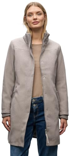 Street One 2005340 Manteau avec détails en Tricot, Sandy Mocca Mel, 38 Femme