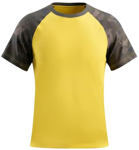 Valcatch Kids Rash Vest Short Sleeve Swim T Shirt, Yellow, 10-12 Years