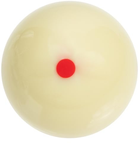 Anneome Palla da Biliardo Bianca 6 Punti Colorati 57,2 Mm, Pallina Battente Standard per Allenamento e Pratica, Calibrata Laser per Controllo Rotazione, Adatta per Biliardo Professionale