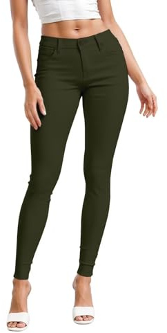 Hybrid & Company Womens Hyper Ultra Stretch Comfy Skinny Leg Work Casual Pants P44876SKX Olive 3X