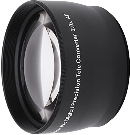 Teleobiettivo con Ingrandimento 2X Obiettivo Teleconvertitore da 58 Mm, per Obiettivo Fotografico con Diametro di 58 Mm, Super Teleobiettivo Ad Alta Definizione Leggero e Portatile, Lega di Alluminio