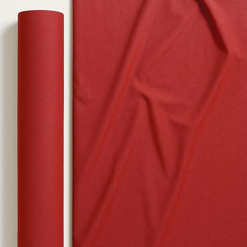 Byour3 - Stoffa A Metraggio PURO Cotone 100% Tessuto Al Metro Cucito Creativo per Arredo Divani Tappezzeria Copritutto Multiuso Telo Rivestimento Letto Cuscini Tende (Rosso Delta, Largh. 280)