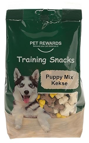 Pet Rewards Galletas Junior Mix, 400 g, Snack para Perros, a Base de Cereales, Sabor Vainilla