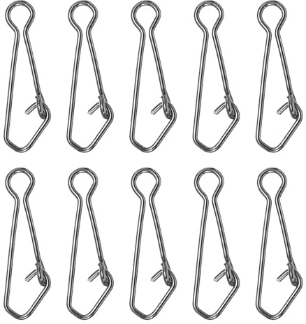 PATIKIL Haute Résistance Pêche Boutons-Pression, 100 Paquet 83 Lbs INOX Acier Ligne Broche Connecteur Pivots Agrafes Rapide Changement pour Pêche Leurs Eau Douce Eau Salée, Noir