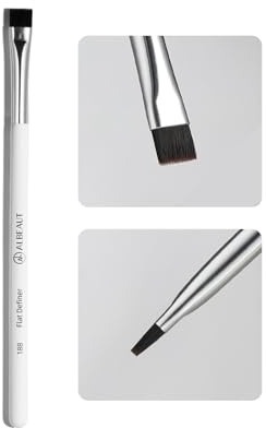 Albeaut platt ögonbryn concealerborste, eyeliner definer sminkborste vingad liner för gelpulverprodukter (188 platt definer)
