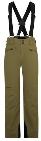 Ziener Kinder AXI Ski-Hose/Schnee-Hose | wasserdicht, Träger, PFC frei, deep Olive, 164