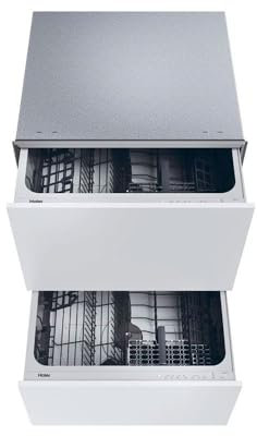 Haier Series 6 XDD 66E5LS-80 Fully Integrated Double Drawer Dishwasher, 12 Place Settings, 60cm, 5 Year Warranty