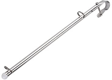 Boat Flag Staff, Boat Flag Post 40cm/15.7in Stainless Steel Boat Flag Staff Marine Flag Pole Marine Flag Pole for Yacht Ships