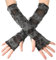 Jadive 1 Paar Stulpen Arme Goth Damen Punk Strickhandschuhe Spinnennetz Rockige Handschuhe Damen Zerrissene Armstulpen Handschuhe mit Löchern Zerrissene Skelett Armstulpen für Karneval Thema Party