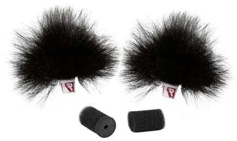 Rycote 065552 Ristretto Fourrure Anti-vent pour Mousse Micro cravate, noir (pack de 2)