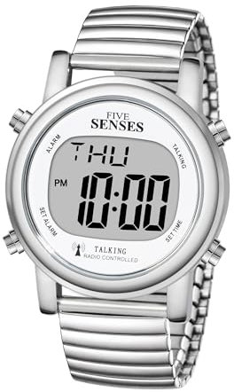 Atomic English Talking Digital Women/men Watch with Loud Alarm Clock for Visually impaired, Elderly or Blind by 5 Senses (1021)