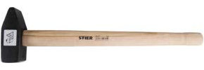 Sledge hammer STIER 3 kg avec manche en frêne DIN 1042