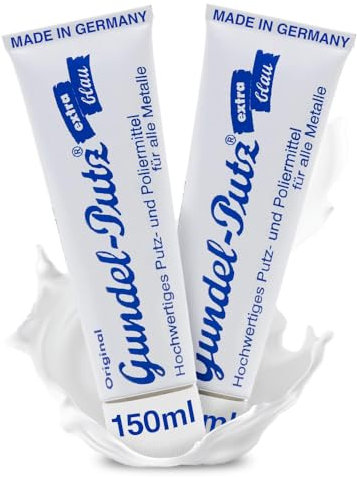 ORIGINAL GUNDEL-PUTZ pâte à polir - 2 x 150 ml - Convient pour tout type de polissage de métaux nus - que ce soit pour nettoyer l'argenterie, le laiton ou pour la cuisinière.