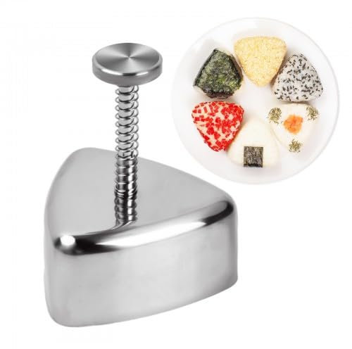 Husalsea Sushi Onigiri Mold, Edelstahl Sushi-Maker, ReisbäLlchen Maker Dreieckige für DIY Sushi Herstellungsset, Wirtschaftlich Küchenwerkzeug