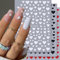 TELAIN 3D Herz Nagelsticker Set, 6 Bögen Valentinstag Nageldesign, Selbstklebende Nagelaufkleber Für Romantische Nail Art, Ideal Für Heim- und Salongebrauch