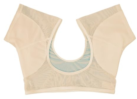 Canotta antisudore sotto le ascelle a prova di ascelle biancheria intima t-shirt sotto le ascelle anti manica corta maglia top per le donne atletica protezione dal sudore t-shirt, Colore, L